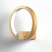 Applique ad anello in allumino oro satinato cm. Ø.15 P.7,5