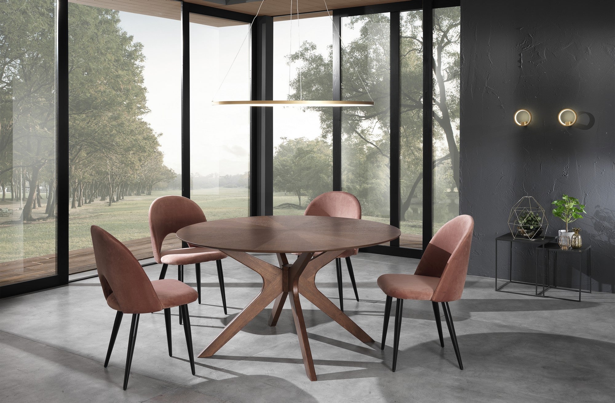 Applique ad anello in allumino oro satinato cm. Ø.15 P.7,5