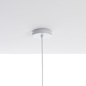 Lampadario in metallo verniciato bianco opaco cm. H.43 x L.59 x P.59