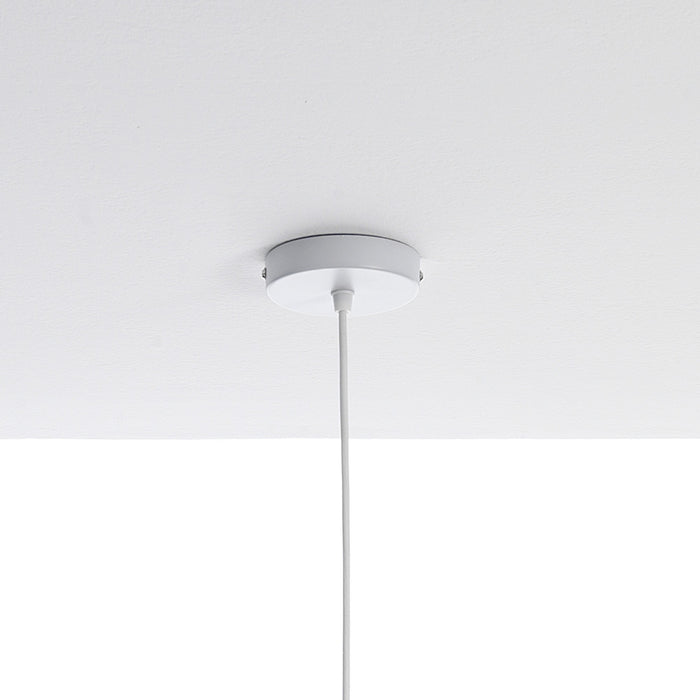 Lampadario in metallo verniciato bianco opaco cm. H.43 x L.59 x P.59