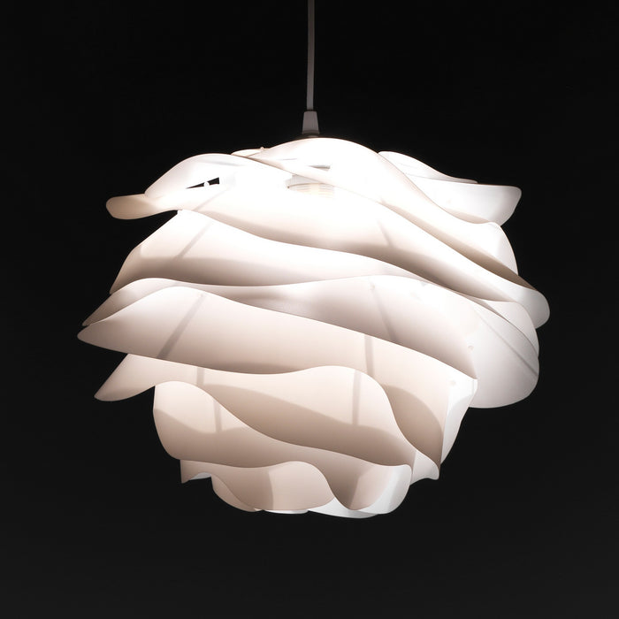 Lampadario in polipropilene bianco opaco cm H.30 x Ø.40