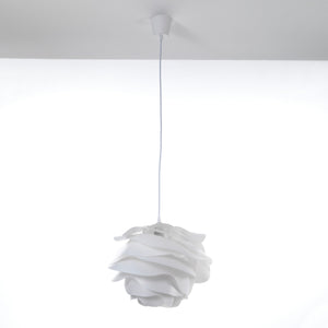 Lampadario in polipropilene bianco opaco cm H.30 x Ø.40
