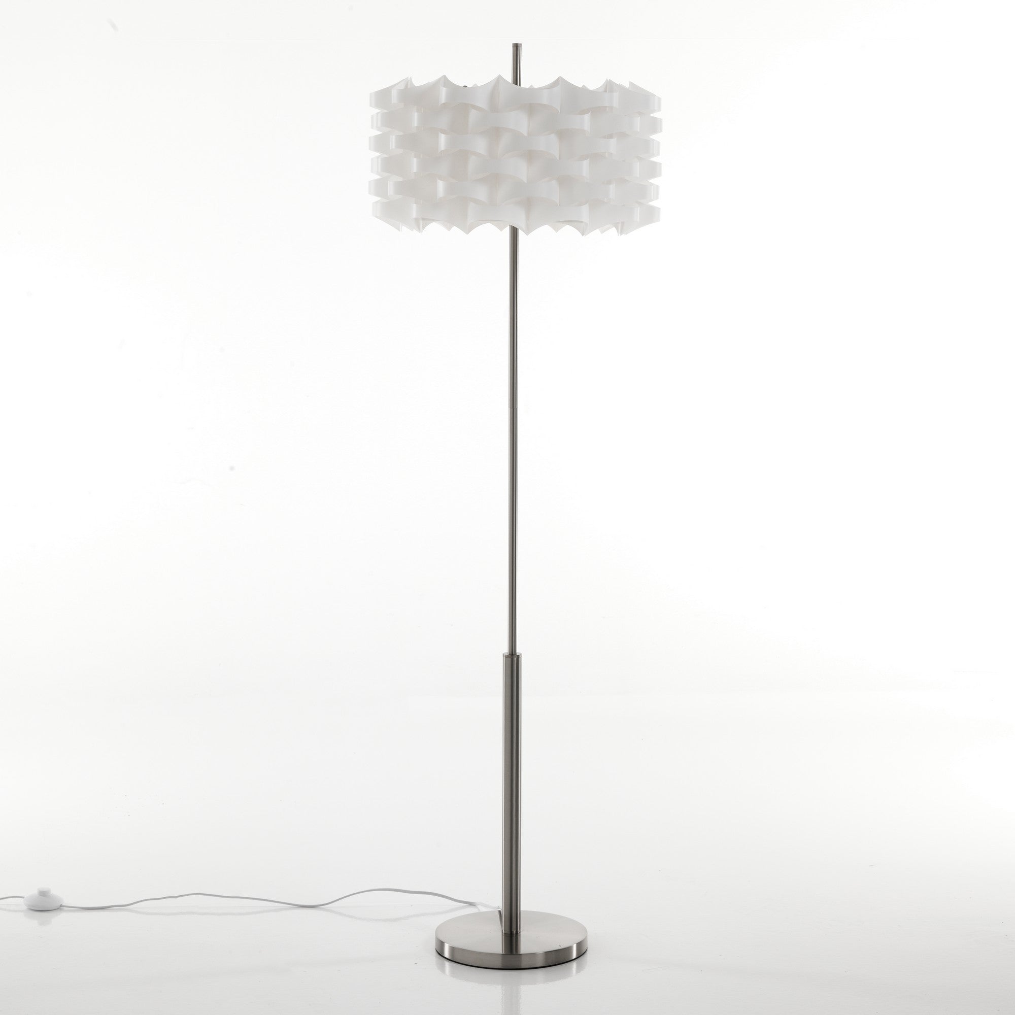 Lampada da terra in polipropilene bianco opaco cm H.145 x Ø.45