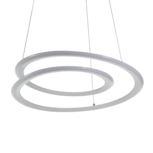 Lampadario in polipropilene bianco opaco cm H.165 x Ø.50