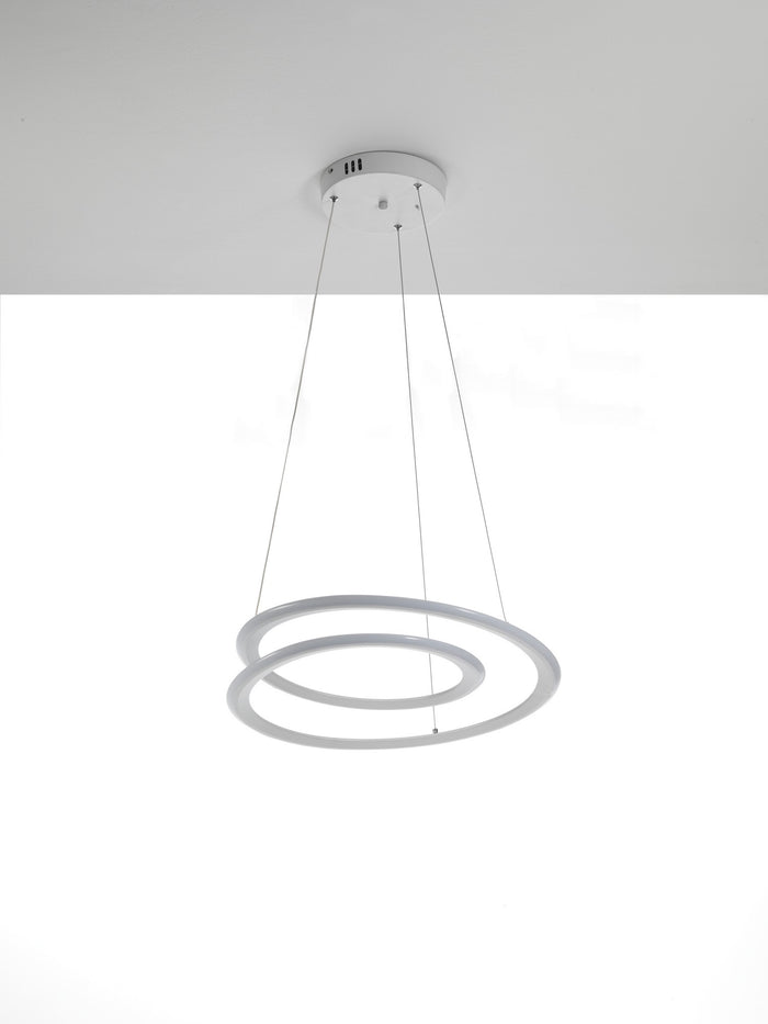 Lampadario in polipropilene bianco opaco cm H.165 x Ø.50