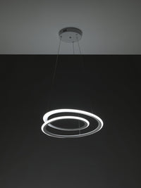 Lampadario in polipropilene bianco opaco cm H.165 x Ø.50