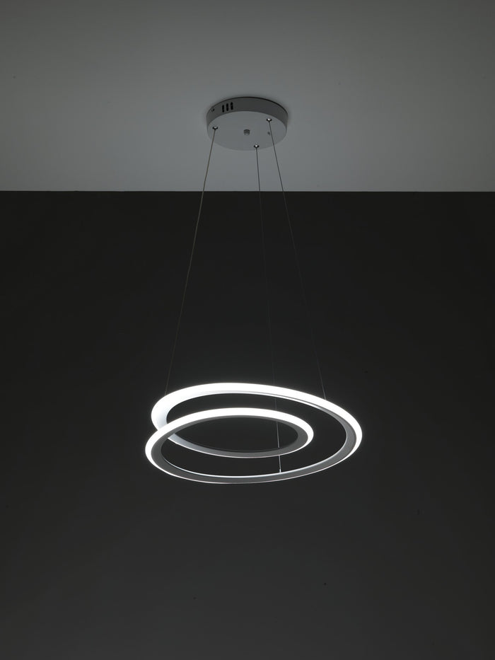 Lampadario in polipropilene bianco opaco cm H.165 x Ø.50