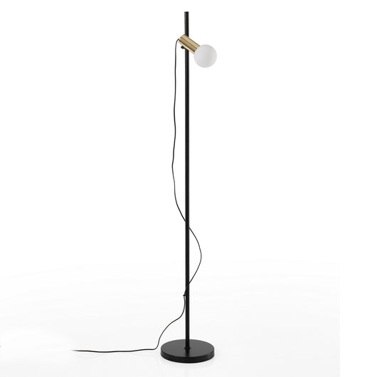 Piantana in metallo verniciata nero e oro cm. Ø.24 H.153