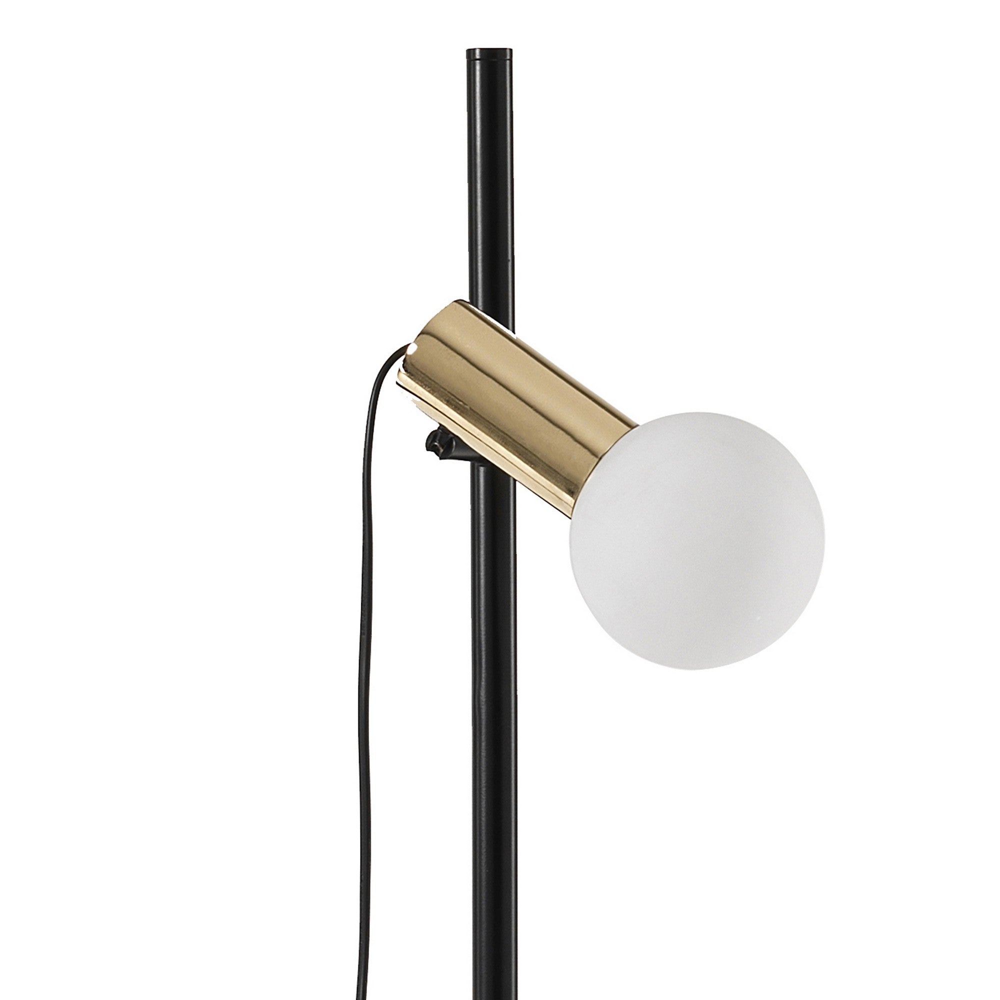 Piantana in metallo verniciata nero e oro cm. Ø.24 H.153