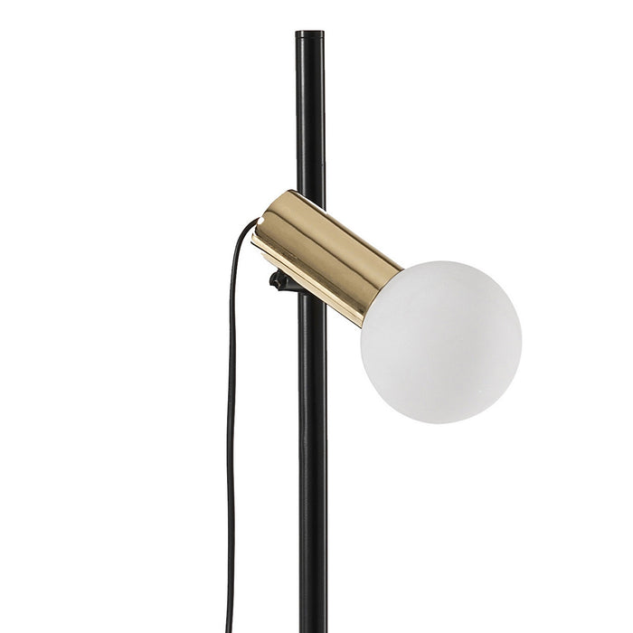 Piantana in metallo verniciata nero e oro cm. Ø.24 H.153