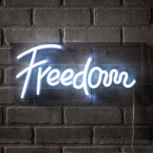 Scritta luminosa da parete in acrilico bianca cm. H.20 x L.45 x P.1,6