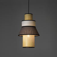 Lampadario in tessuto multicolore cm H.43 x Ø.27