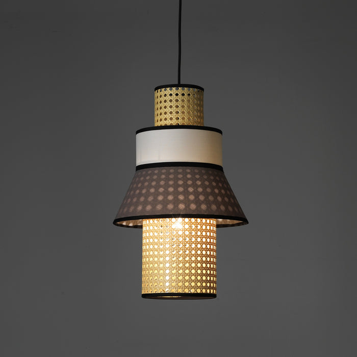 Lampadario in tessuto multicolore cm H.43 x Ø.27