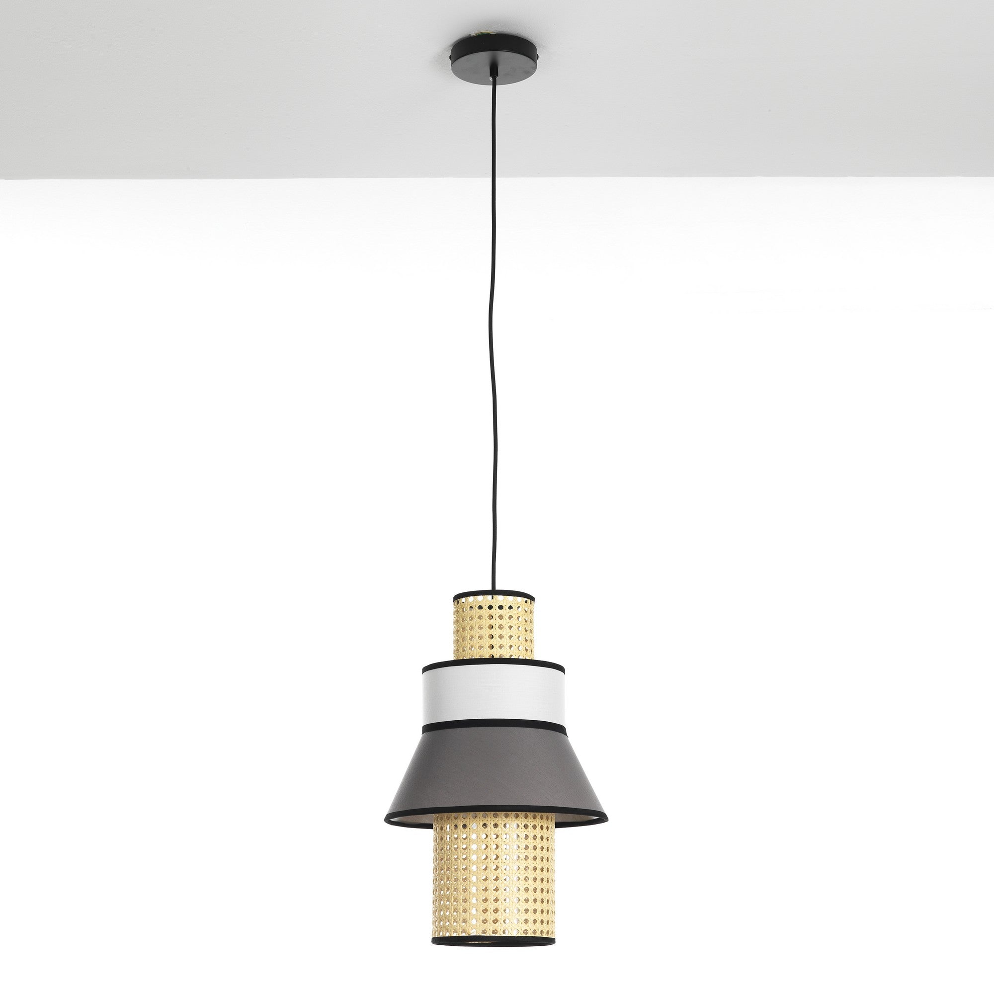 Lampadario in tessuto multicolore cm H.43 x Ø.27