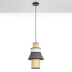 Lampadario in tessuto multicolore cm H.43 x Ø.27