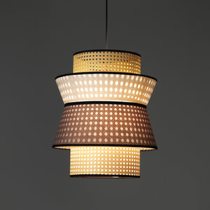 Lampadario in tessuto multicolore cm H.46 x Ø.39