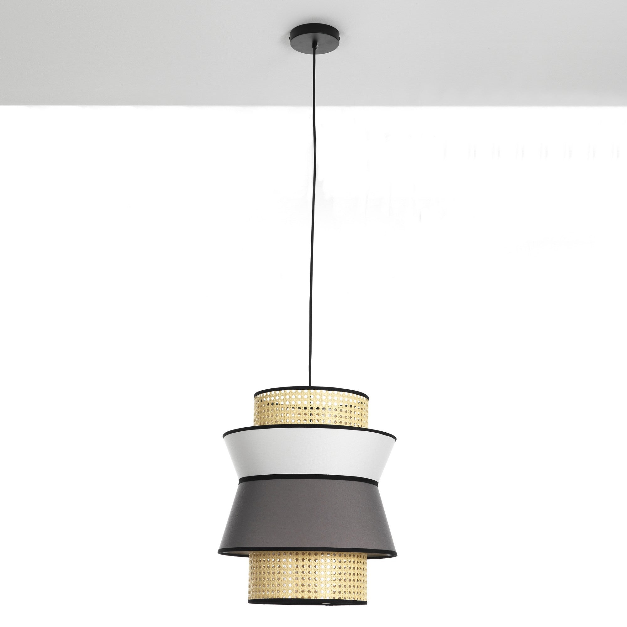 Lampadario in tessuto multicolore cm H.46 x Ø.39
