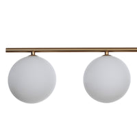 Lampadario in acciaio verniciato ottone anticato cm. L.95 P.15,5 H.90