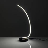 Lampada da tavolo in alluminio verniciato nera cm H.58 x L.15 x P.28