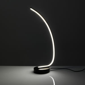 Lampada da tavolo in alluminio verniciato nera cm H.58 x L.15 x P.28