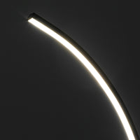 Lampada da tavolo in alluminio verniciato nera cm H.58 x L.15 x P.28