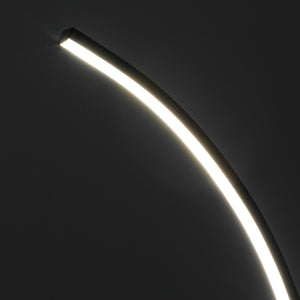 Lampada da tavolo in alluminio verniciato nera cm H.58 x L.15 x P.28