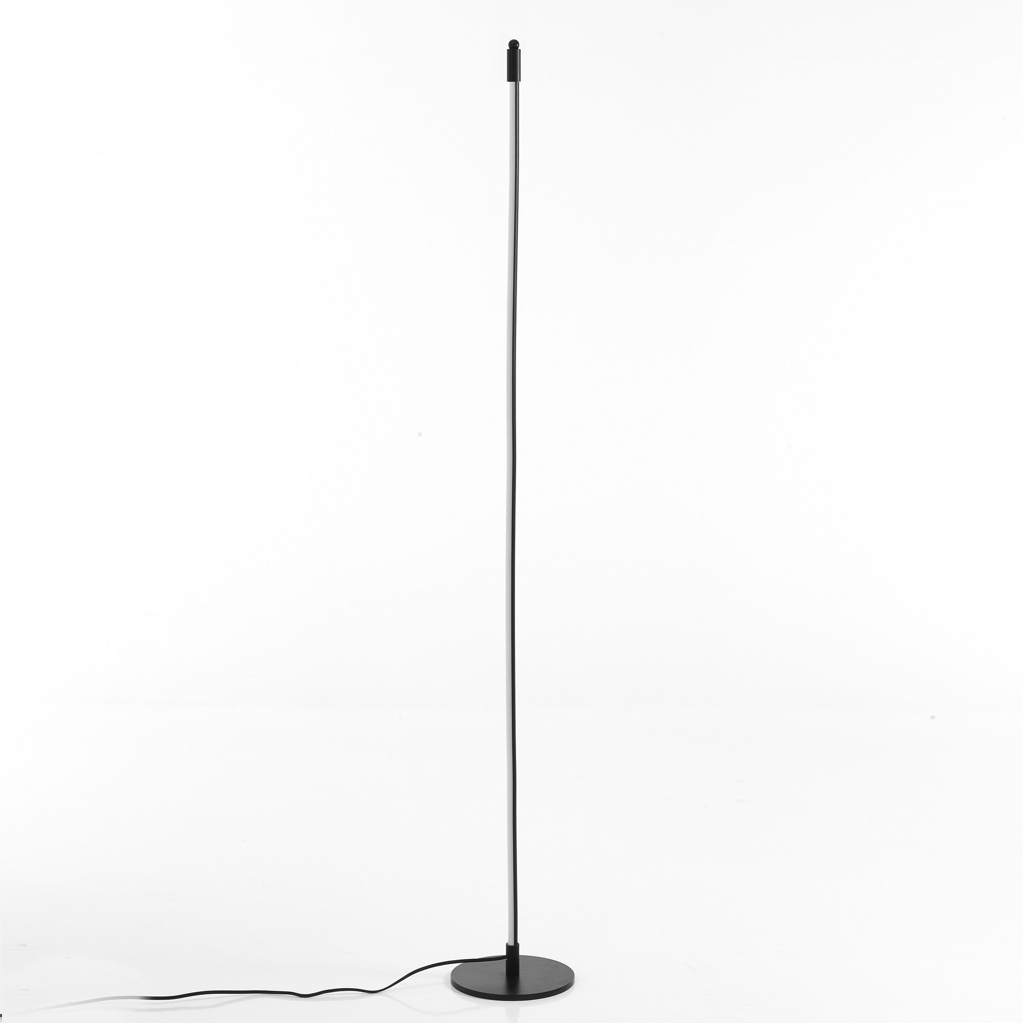 Lampada da terra in alluminio verniciato nera cm H.150 x Ø.20