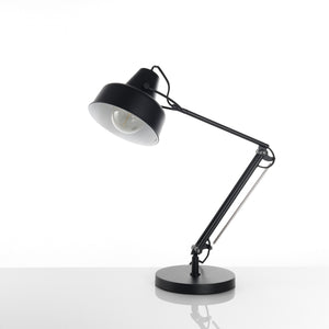 Lampada da tavolo in metallo nero cm. H.65 x L.21,5 x P.45
