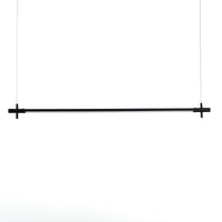 Lampadario in allumino nero cm. Ø.2,2 L.120