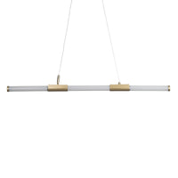 Lampadario in vetro e acciaio oro cm. Ø.3,2 L.92