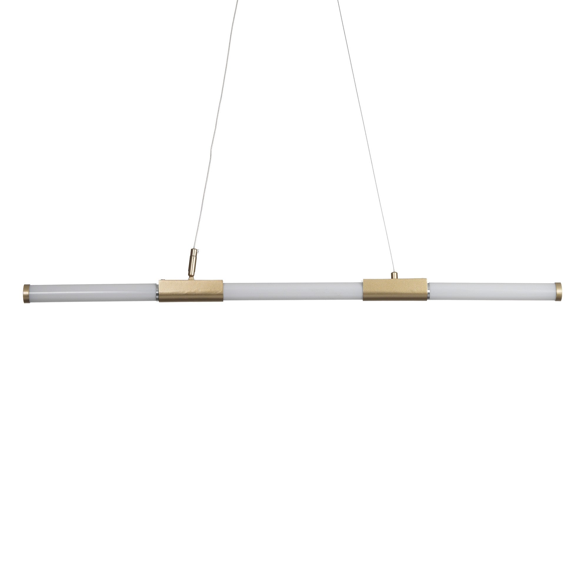 Lampadario in vetro e acciaio oro cm. Ø.3,2 L.92