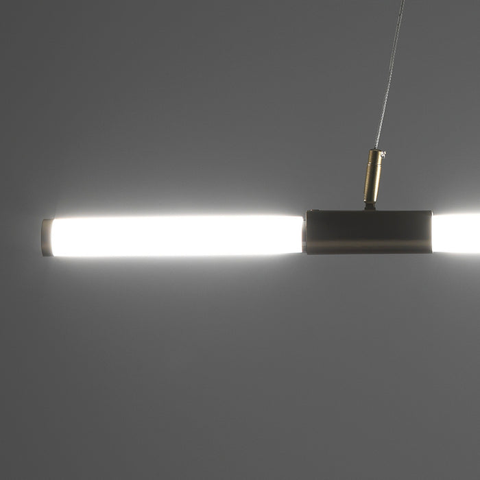 Lampadario in vetro e acciaio oro cm. Ø.3,2 L.92