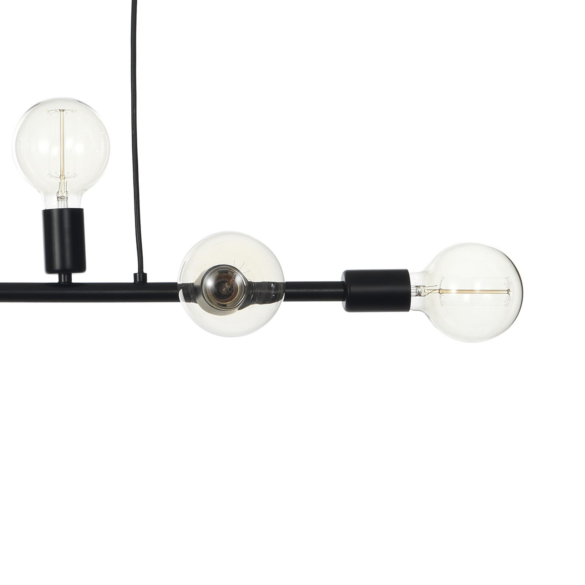 Lampadario in acciaio nero cm. L.92 P.9 H.9