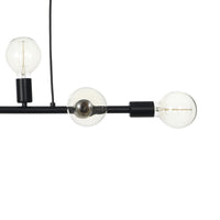 Lampadario in acciaio nero cm. L.92 P.9 H.9