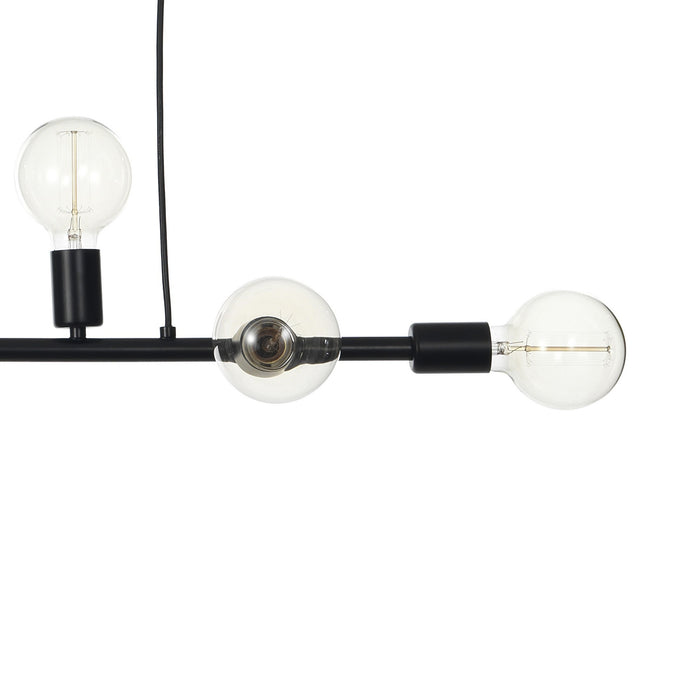 Lampadario in acciaio nero cm. L.92 P.9 H.9