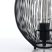 Lampada da tavolo in filo di acciaio nera cm Ø.25 H.26