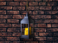 Lampada decorativa in plastica bianca cm. L.23,5 x P.23,5 x H.54