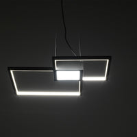 Lampadario in metallo nero cm. L.54 P.54 H.8