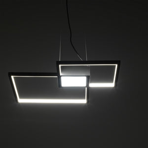 Lampadario in metallo nero cm. L.54 P.54 H.8