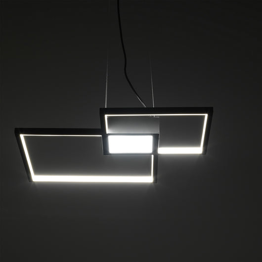 Lampadario in metallo nero cm. L.54 P.54 H.8