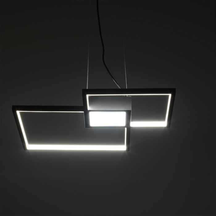 Lampadario in metallo nero cm. L.54 P.54 H.8