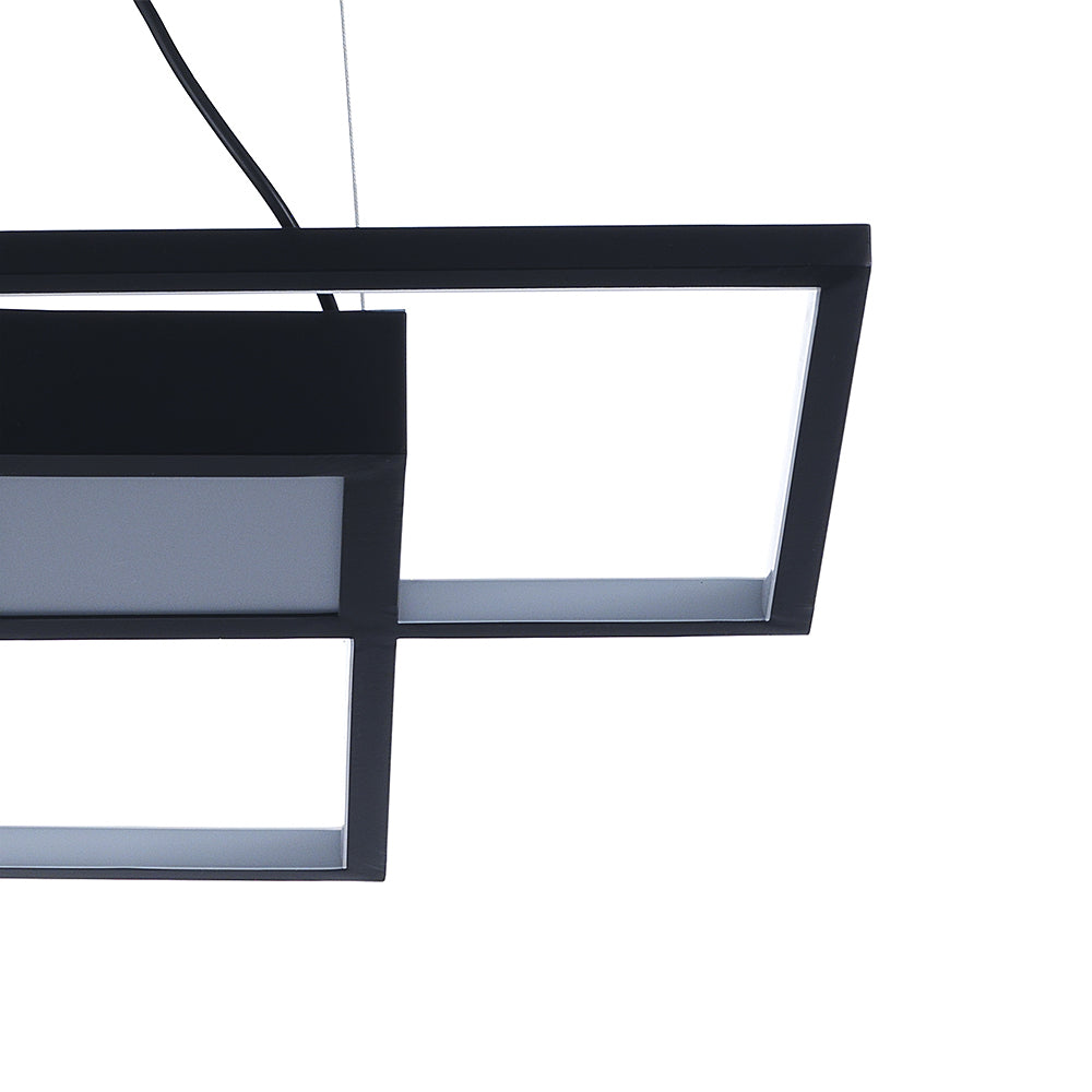 Lampadario in metallo nero cm. L.54 P.54 H.8