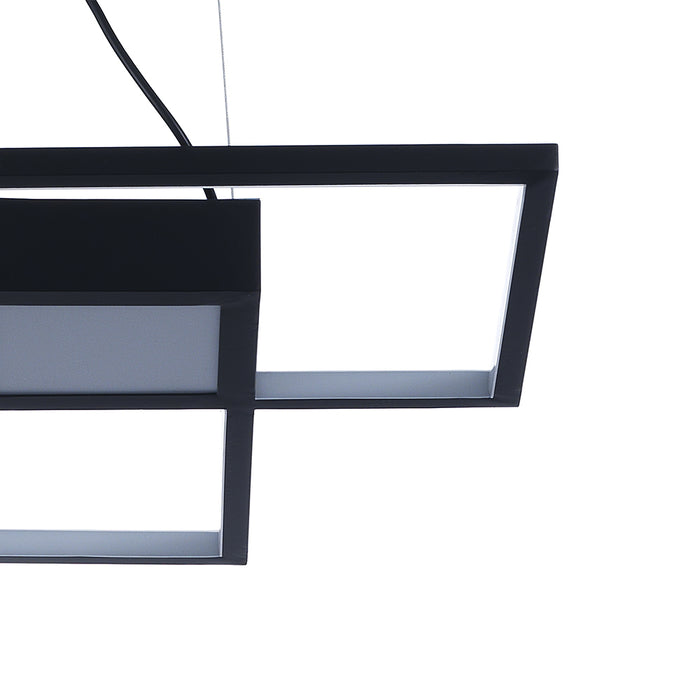 Lampadario in metallo nero cm. L.54 P.54 H.8