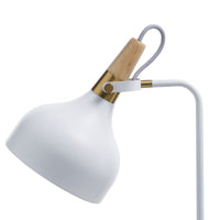 Lampada da tavolo in acciaio bianca cm. L.37 x P.21 x H.60