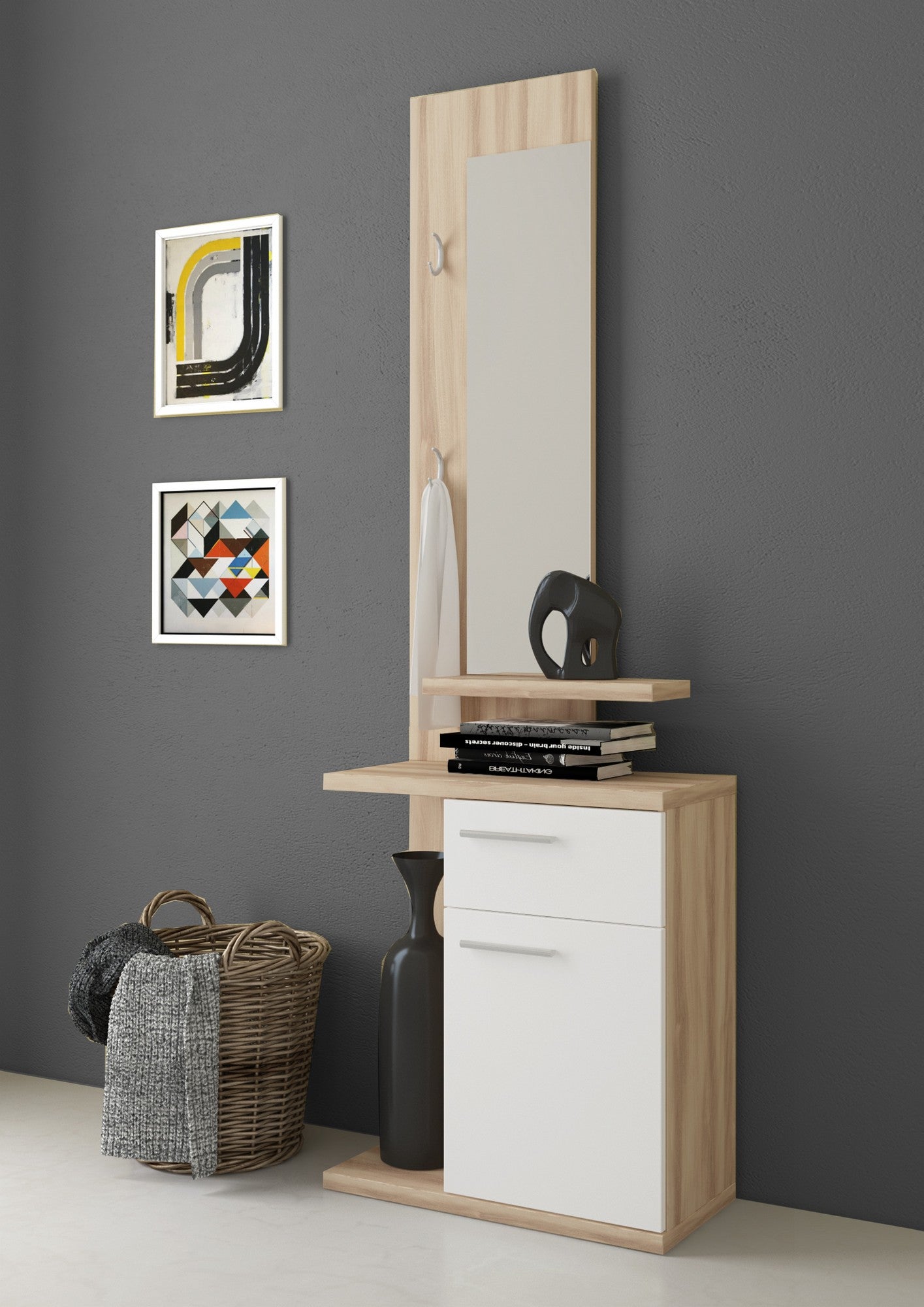 Ingresso effetto legno finitura olmo cm. H.186 x L.60,5 x P.27,8