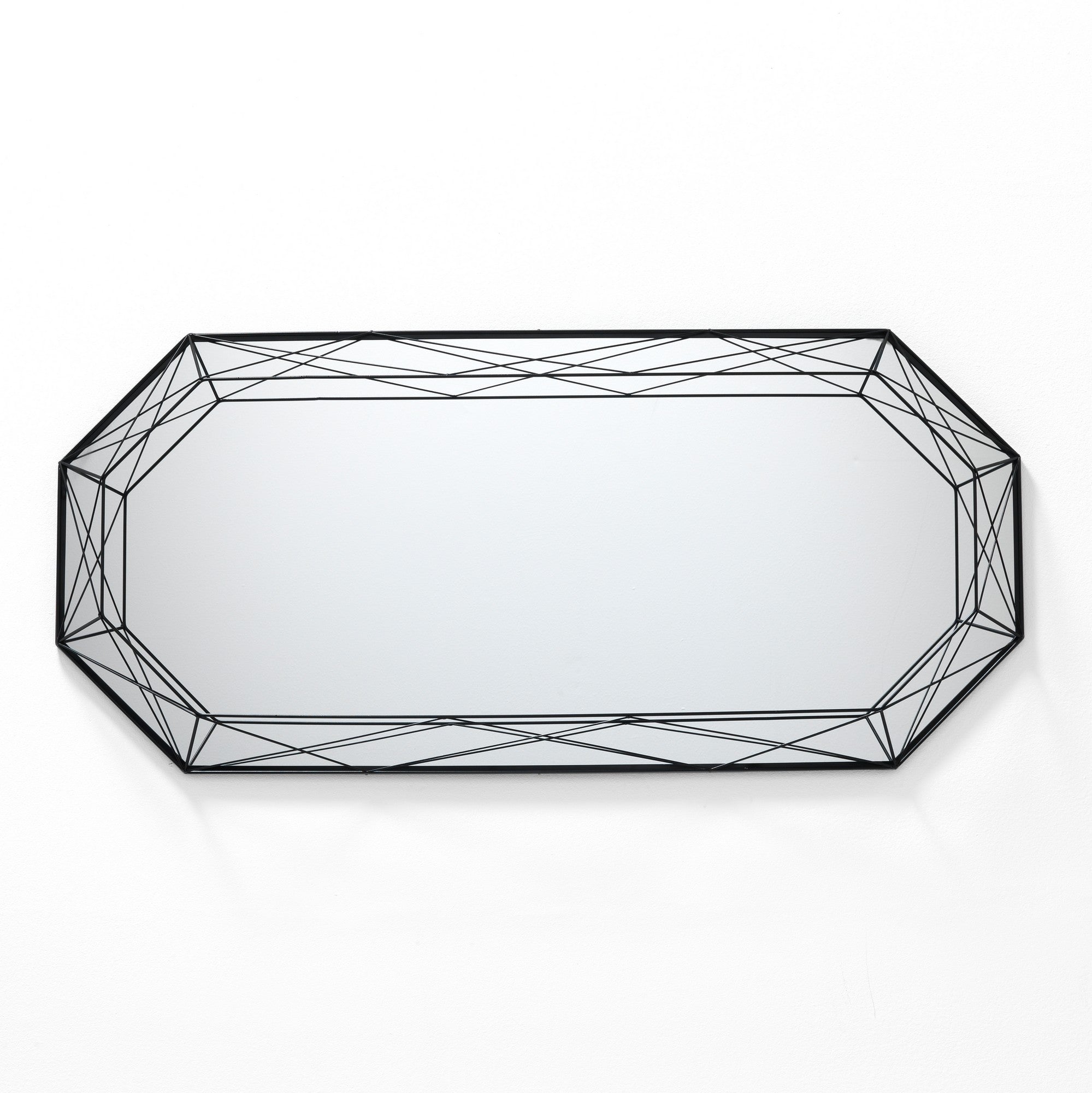 Specchiera da parete SHINE 120 cm in metallo oro lucido