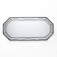 Specchiera da parete SHINE 120 cm in metallo oro lucido