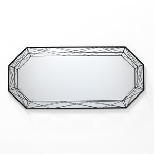 Specchiera da parete SHINE 120 cm in metallo oro lucido