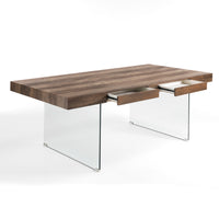 Tavolo fisso effetto legno finitura noce cm. H.76 x P.100 x L.200