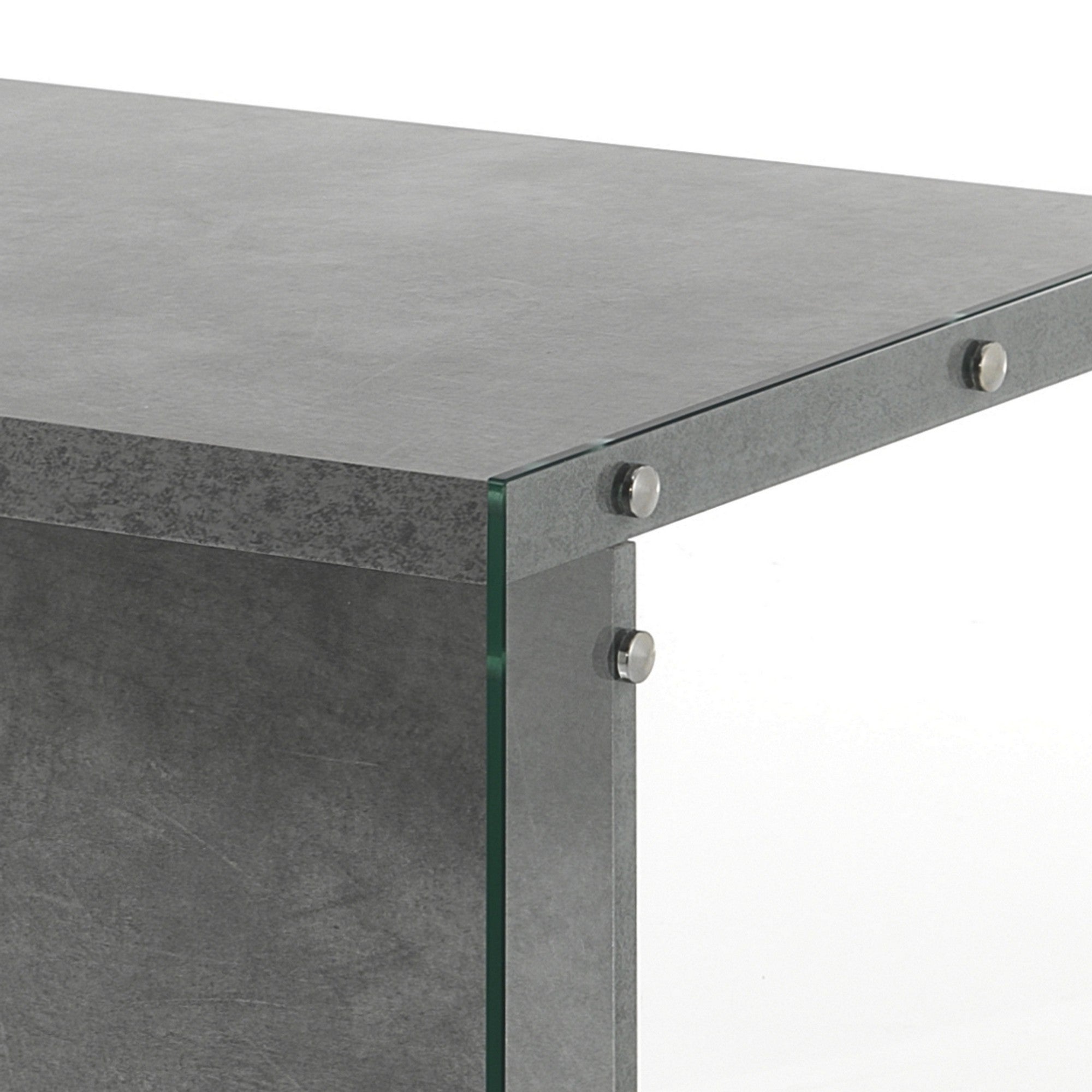 Scrivania effetto legno finitura cemento cm. H.75 x L.120 x P.56